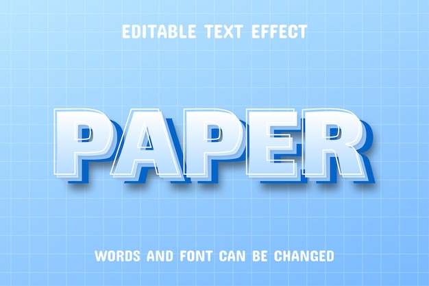 종이 텍스트 3d 텍스트 효과