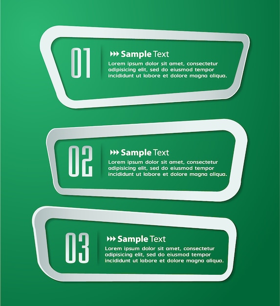 Paper text box template, banner infographics