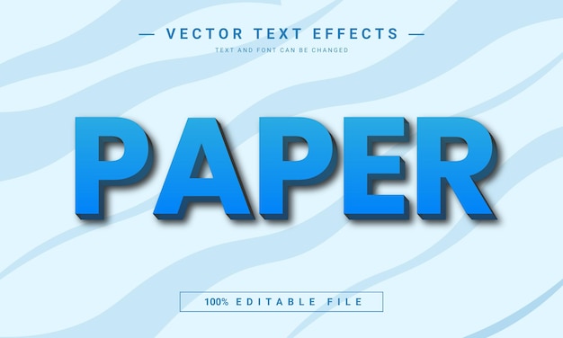 Paper text effect design template