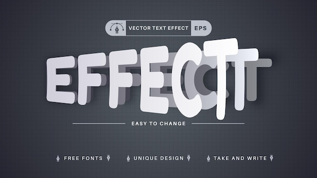 Paper Text Effect Editable Text Effect, Font Style