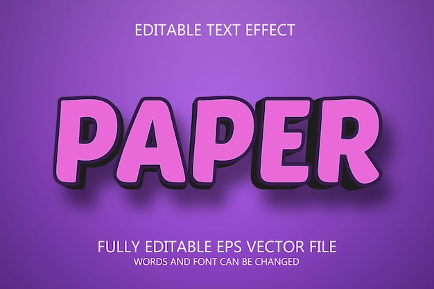 Paper text effect