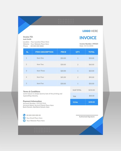 A paper that says invoice on it