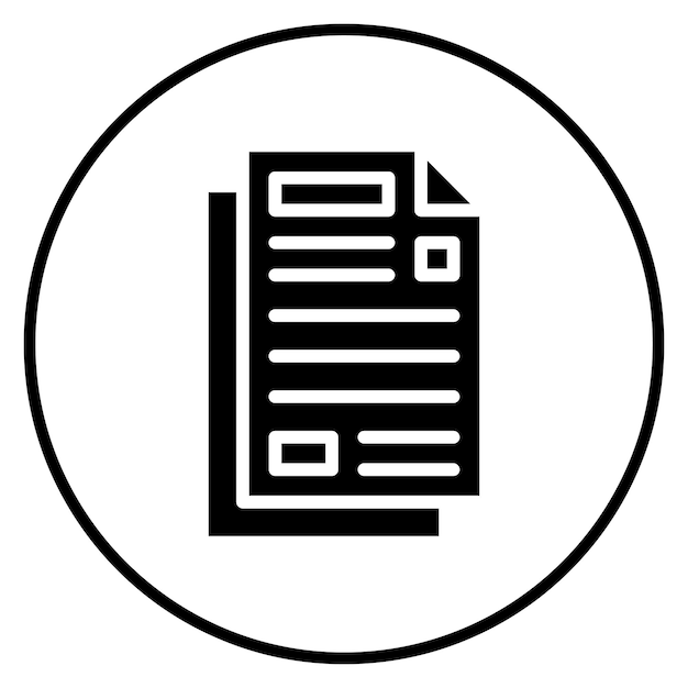 オフィス文具アイコンセットのペーパーベクトルアイコンのイラスト