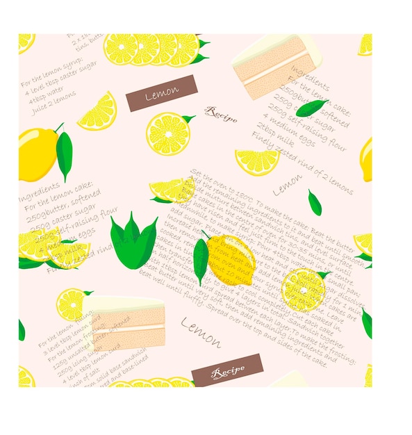 a paper with lemons and lemons on it