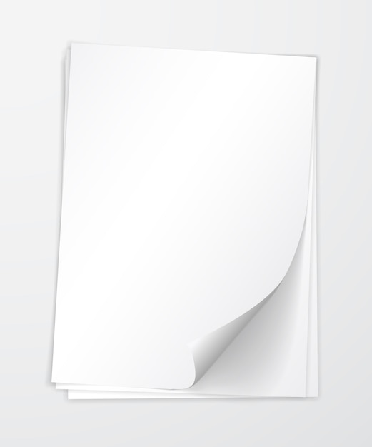 Vector paper with shadow  template, .