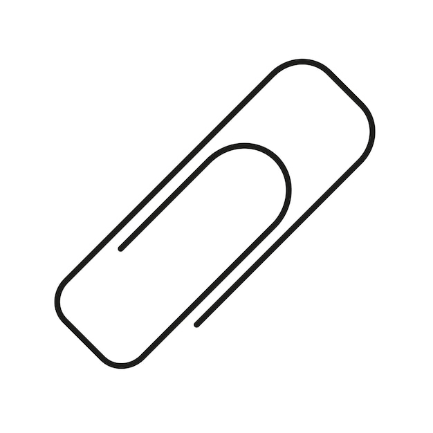 Paperclip icon on white background Editable stroke eps 10