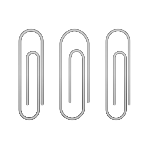 Paperclip icons on a white. Vector illustration