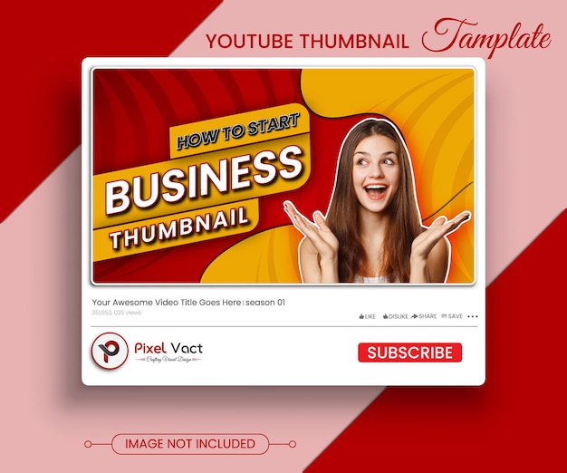 Vector papercut effect on a modern youtube backdrop thumbnail