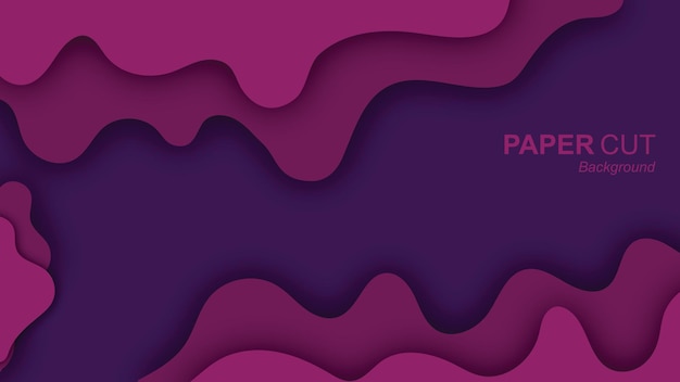 Papercut Violet Background Wallpaper