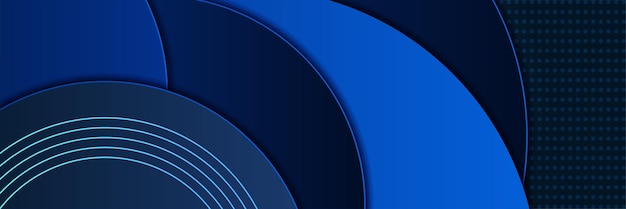 Papercut Wive Line Tech Синий Абстрактный Геометрический Широкий Баннер Дизайн Фона