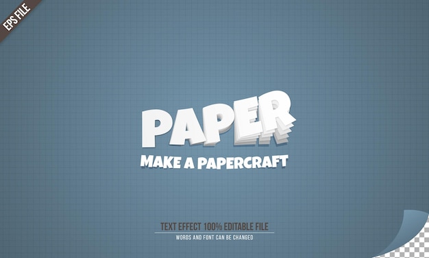 Papier bewerkbaar teksteffect