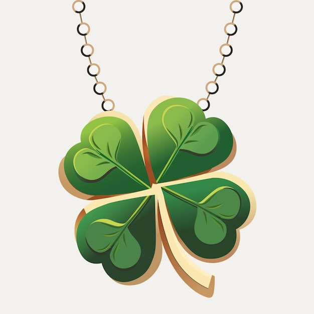 Papier gesneden klaver hanger of medaillon Element St Patricks Day Concept