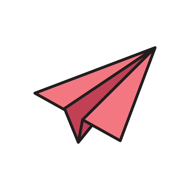 papier vliegtuig pictogram vector ontwerpsjabloon op witte achtergrond