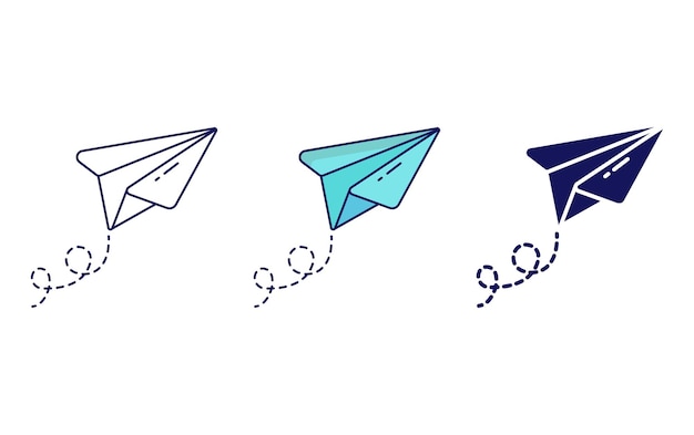 Papier vliegtuig vector icoon