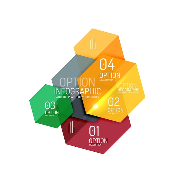 Papier zakelijke optie knop infographic sjablonen vector illustratie