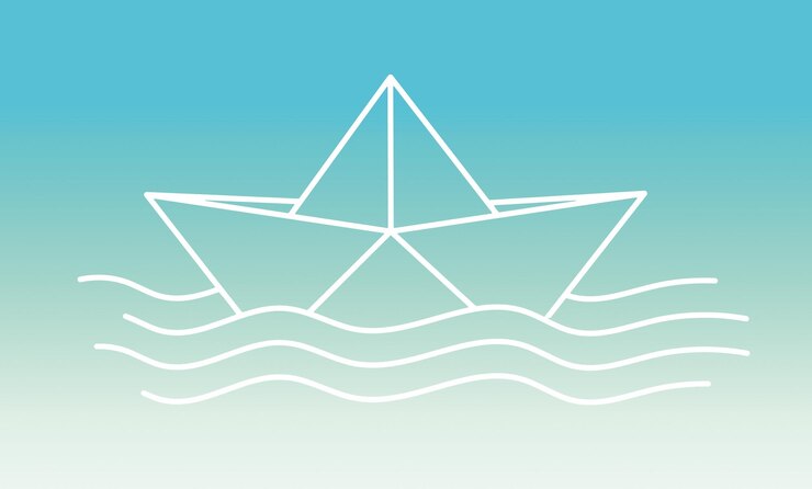 Papieren boot vectorillustratie