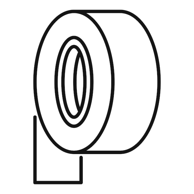 Papieren tape Scotch pictogram Overzicht papieren tape Scotch vector pictogram voor webdesign geïsoleerd op een witte achtergrond