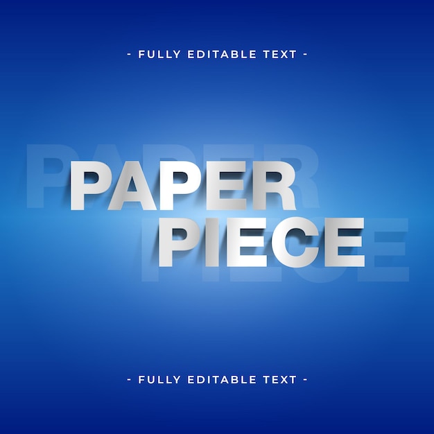 Papieren teksteffect - bewerkbaar