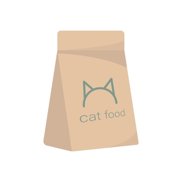 Papieren verpakking met kattenvoer