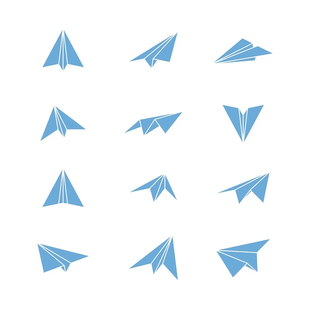 Vector papieren vliegtuig vector pictogram ontwerp illustratie