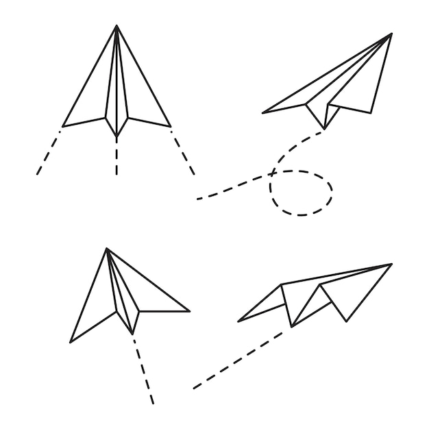 Papieren vliegtuig Vector pictogram ontwerp illustratie