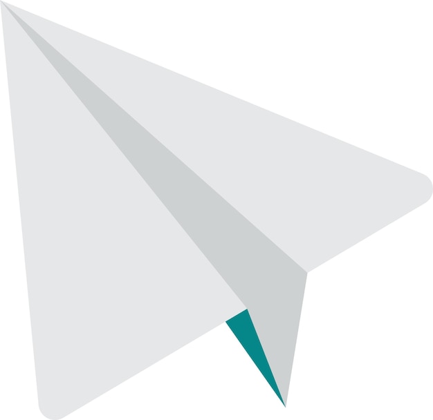 Vector papieren vliegtuigillustratie in minimalistische stijl