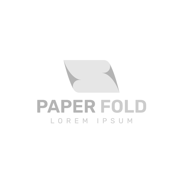 Vector papieren vouw logo afbeelding
