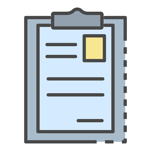 Papierhouder pictogram Overzicht papierhouder vector pictogram kleur plat geïsoleerd op wit