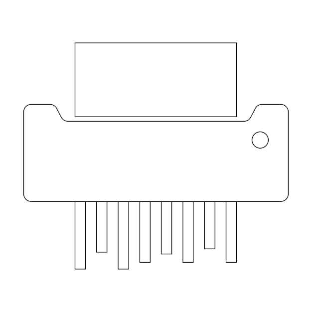 Papiervernietiger Pictogram vector