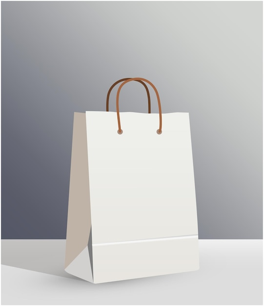 Papierwinkeltas met handgrepen Blank mockup voor branding, reclame of ontwerp