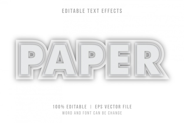 Papierwoord met papercut tekststijleffect