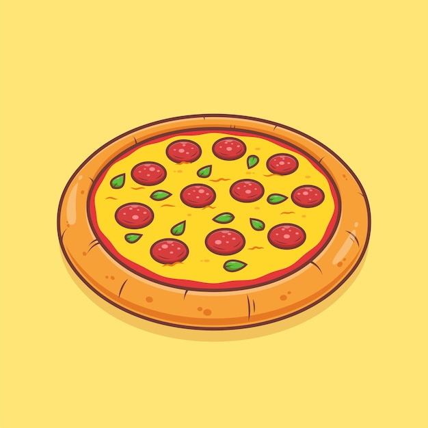 papperoni pizza illustratie