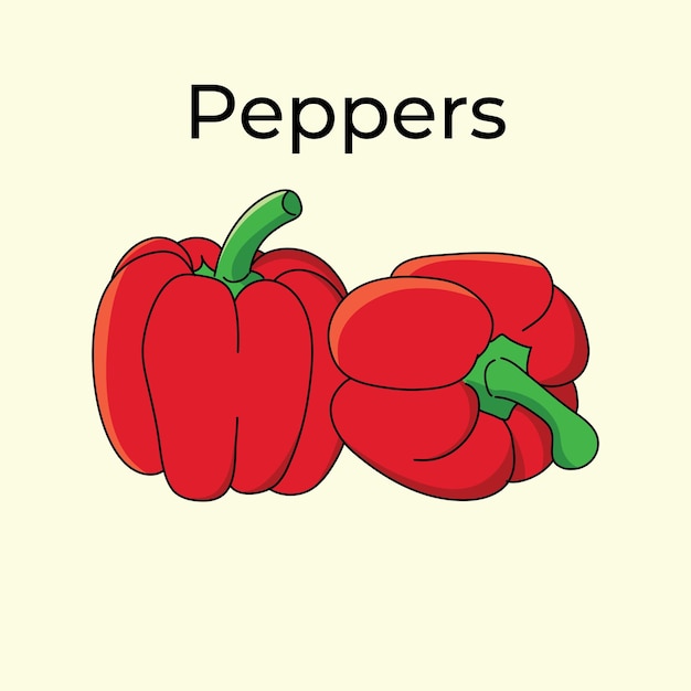 Vector paprika fruit illustratie vector