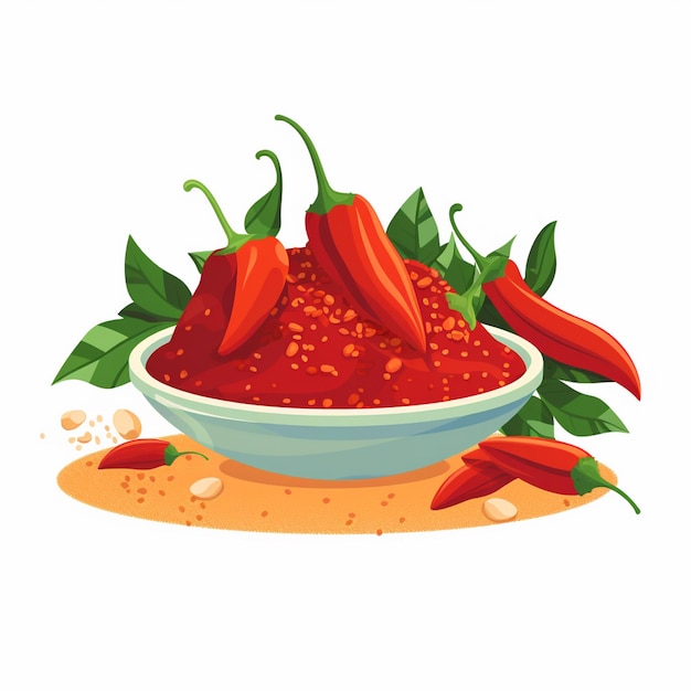 paprika pepper food vector isolated hot vegetable red cooking ingredient spicy chili whi