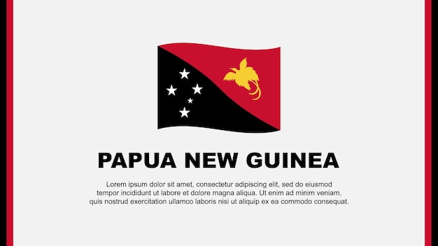 Papua New Guinea Flag Abstract Background Design Template Papua New Guinea Independence Day Banner Social Media Vector Illustration Papua New Guinea Cartoon