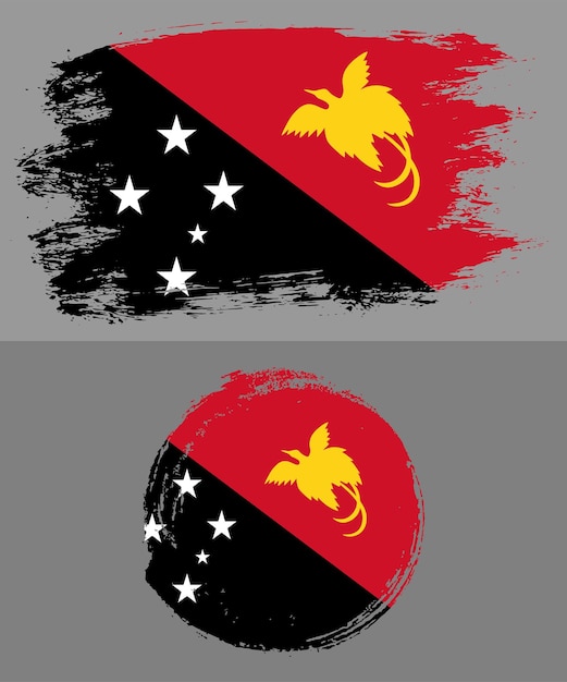 Vector papua new guinea flag vector illustration