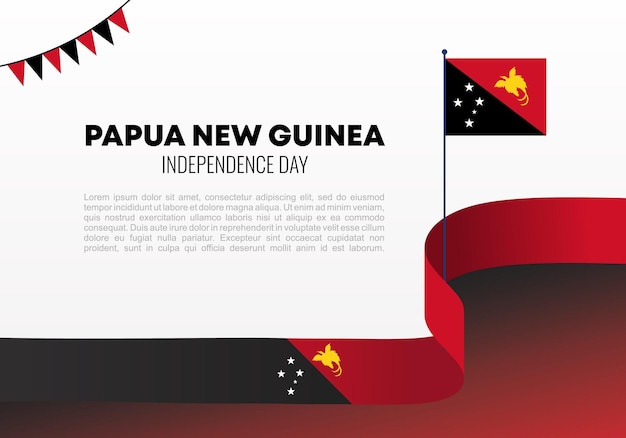 9 月 16 日に国民のお祝いのためのパプア ニューギニア独立記念日背景バナー ポスター