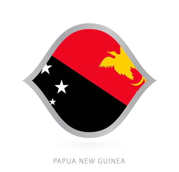 Papua New Guinea national team flag in style for international basketball competitions