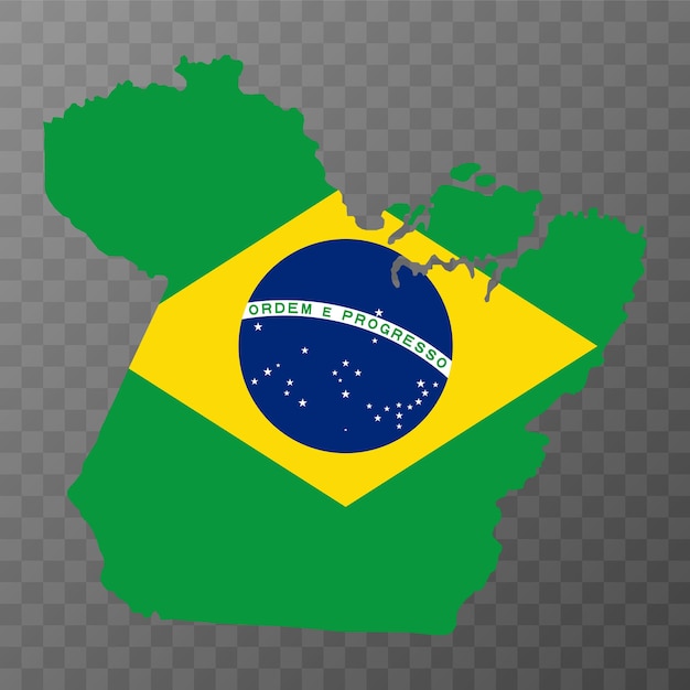 Para kaart staat van Brazilië vectorillustratie