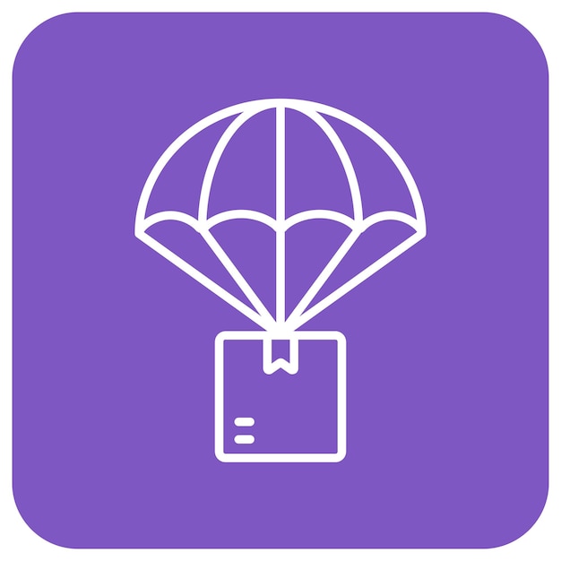 Parachute Delivery vector icoon Kan worden gebruikt voor Delivery en Logistics iconset