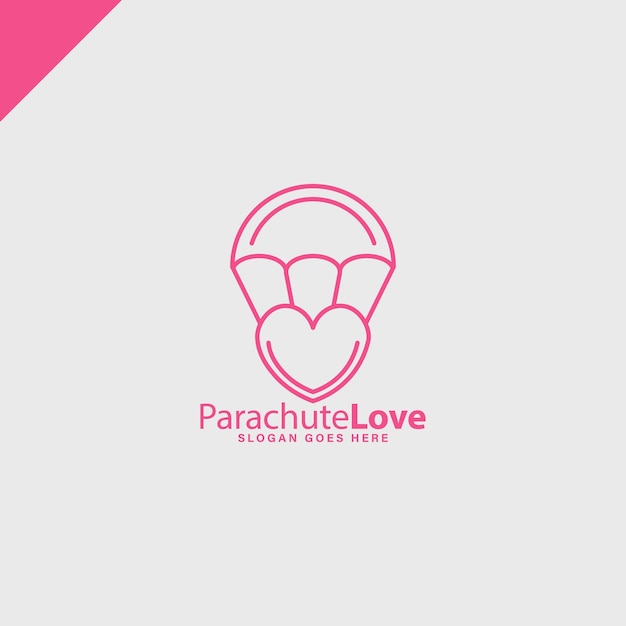 parachute love simple minimalist logo idea