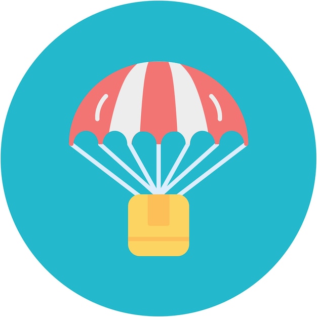 Vector parachute vector illustratie stijl