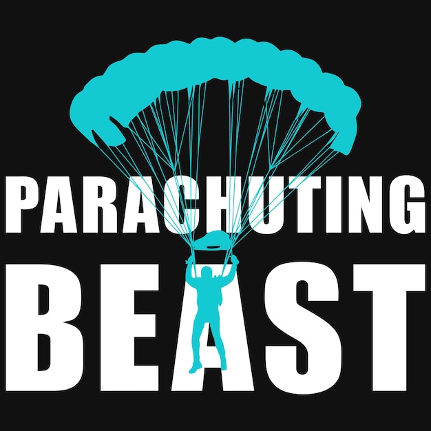 Parachutespringen t-shirt ontwerp