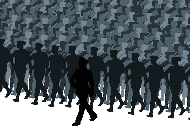 a parade of military personnel showcases the military as they march to celebrate important day