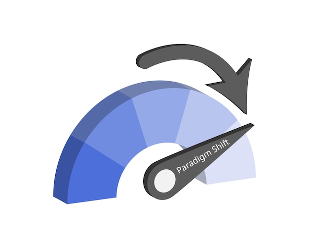 Vector paradigm shift occurs when one paradigm loses its influence and another takes over