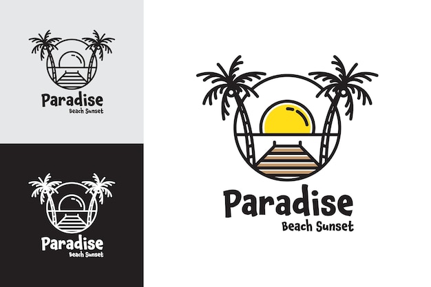 Логотип Paradise line art