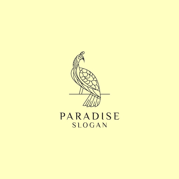 Paradise logo design icon vector