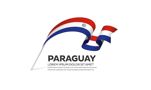 Vettore di bandiera del paraguay