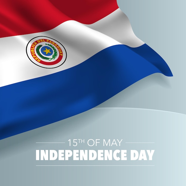 Paraguay gelukkige onafhankelijkheidsdag wenskaart