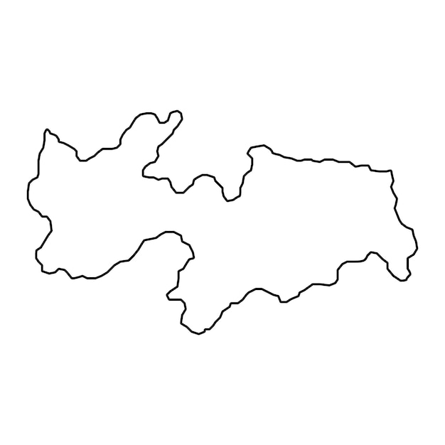 Paraiba kaart staat van Brazilië vectorillustratie